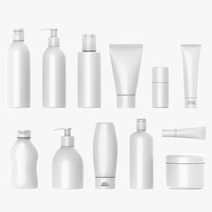 3D Cosmetic containers model
