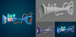 3D cartoon gun