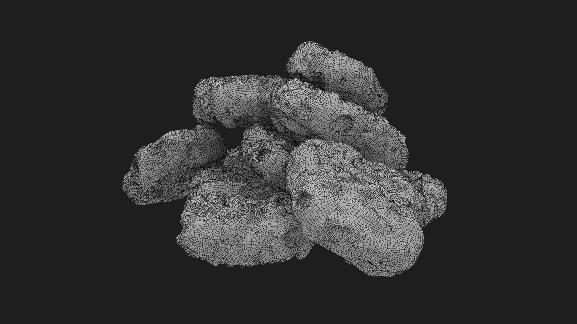 3D Chicken Nuggets 02 Pile - TurboSquid 2189513