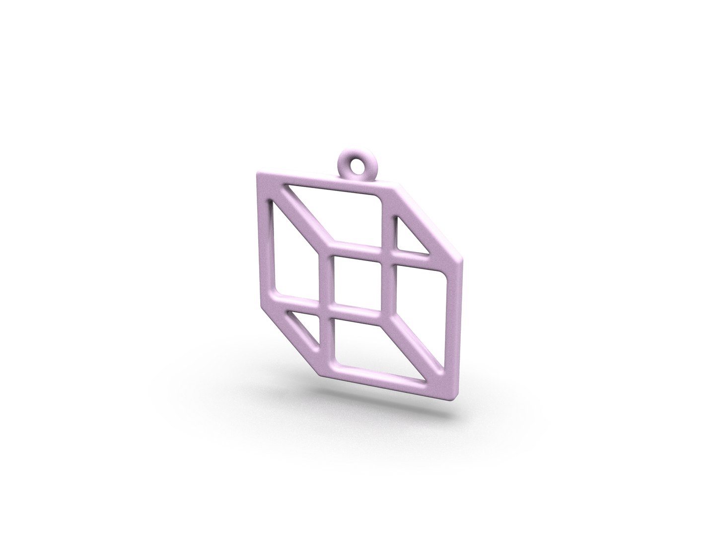 Necker Cube Pendant 3D Model - TurboSquid 1557554