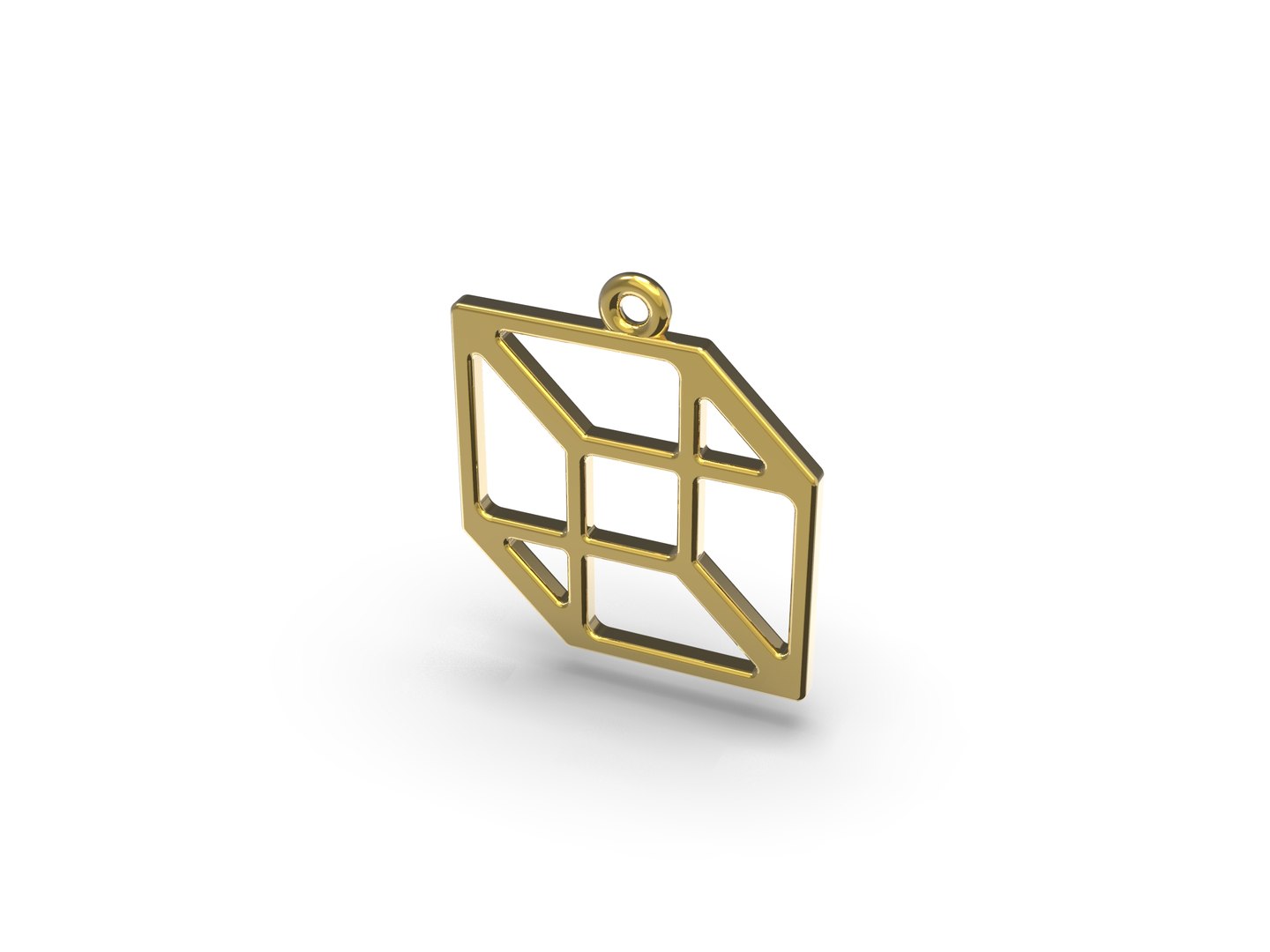 Necker Cube Pendant 3D Model - TurboSquid 1557554