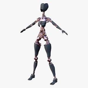 Female Humanoid Robot M1 3D model