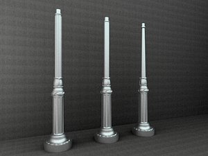 antique street lamp 3ds