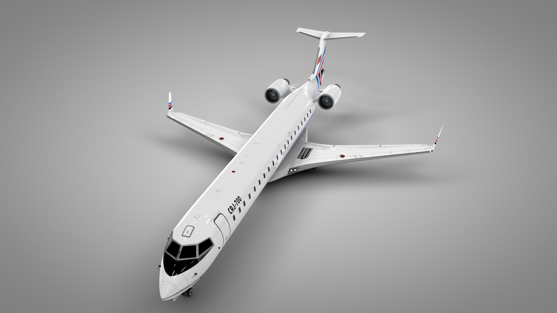 plaaf 中国空军庞巴迪 crj 700 l12803d模型