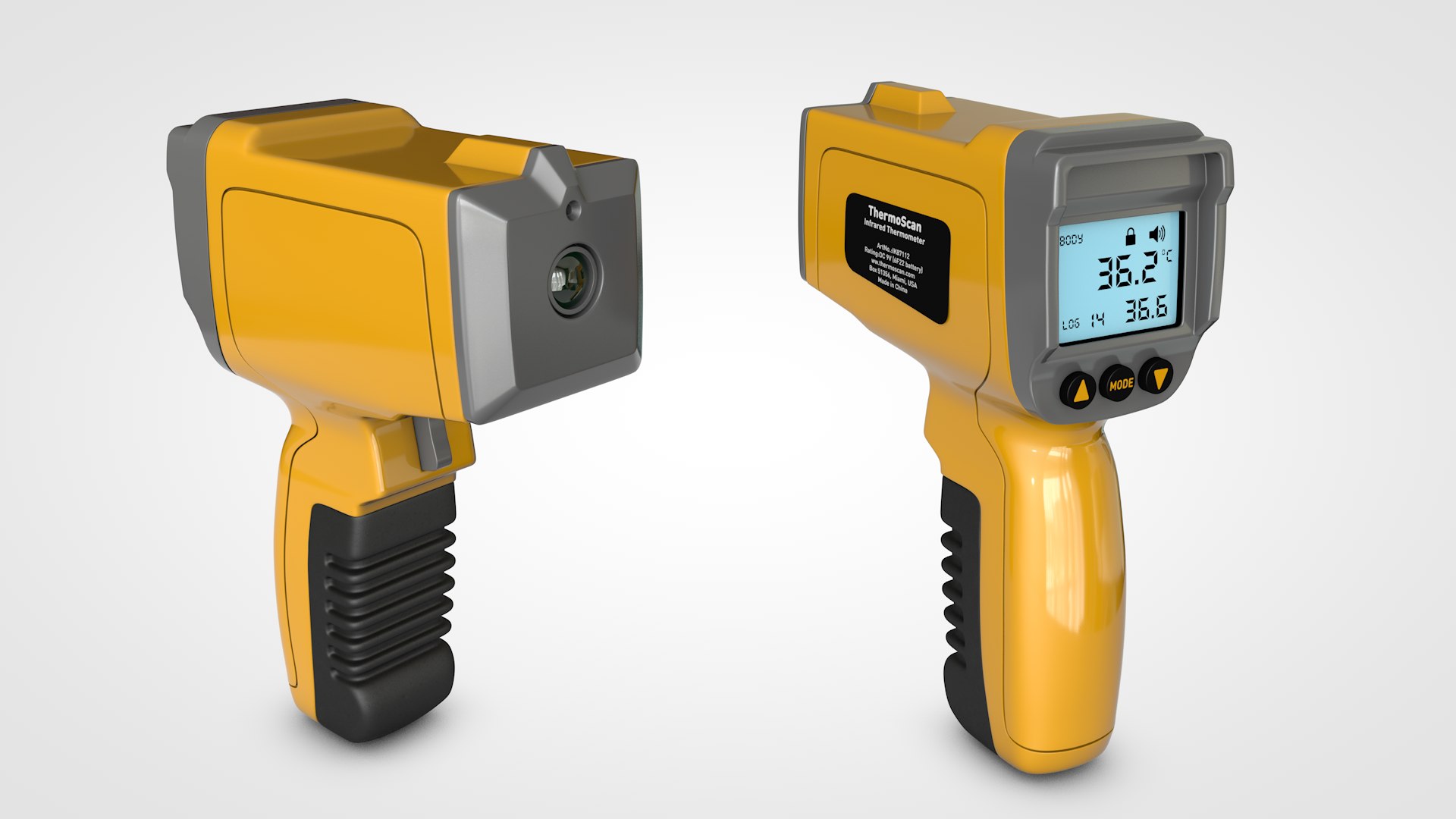 Infrared Thermometer Model TurboSquid 1589438