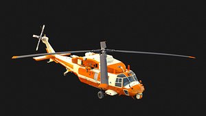 Blackhawk Medical Helicopter High Detail 3D Model Game Render Ready Clean Topology No Rig