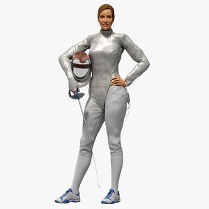 Female Fencer Sabre Animated HQ