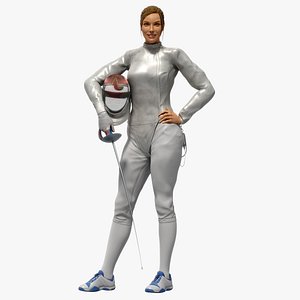 Female Fencer Sabre Animated HQ