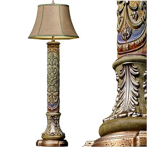 Floor lamp in oriental style Oriental Arabic Copper Torchere 3D model 3D model