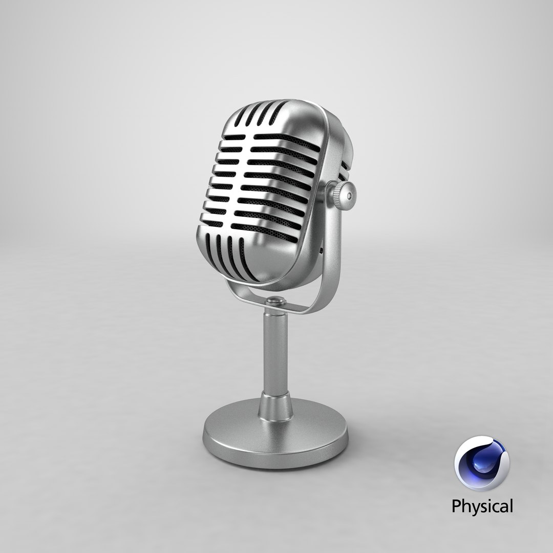 Microphone V1 Silver Model - TurboSquid 2099276