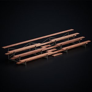 3D Metal School Bleachers 1