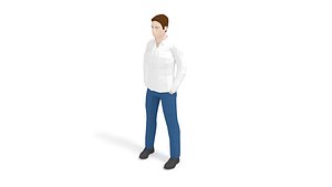 Low Poly Casual Man Low-poly 3D model