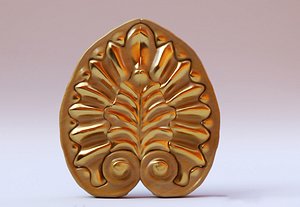 3D jewish wood carving model
