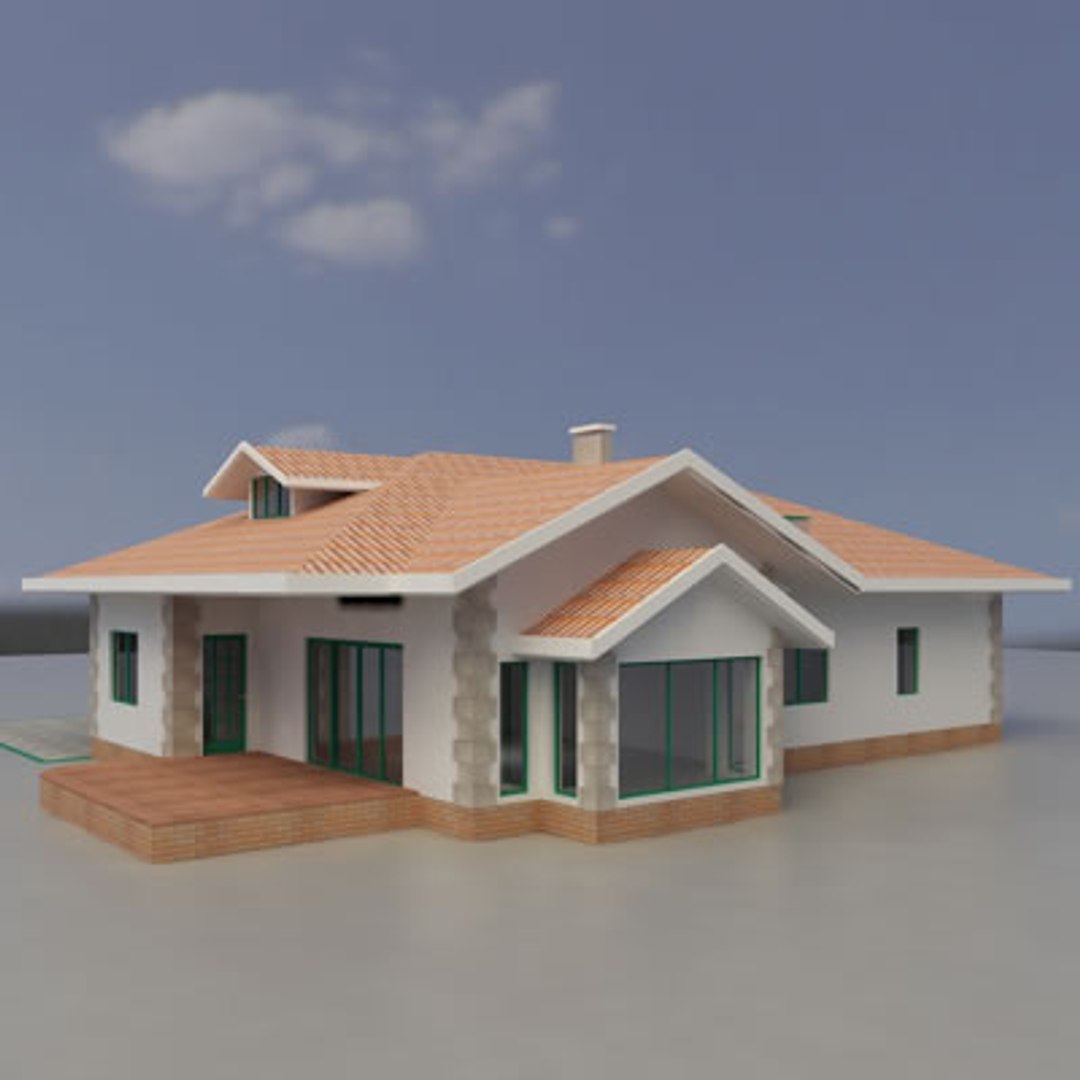 House Interior Exterior 3d Model