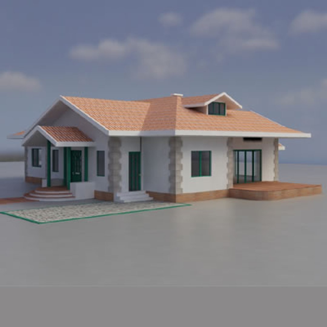 House Interior Exterior 3d Model