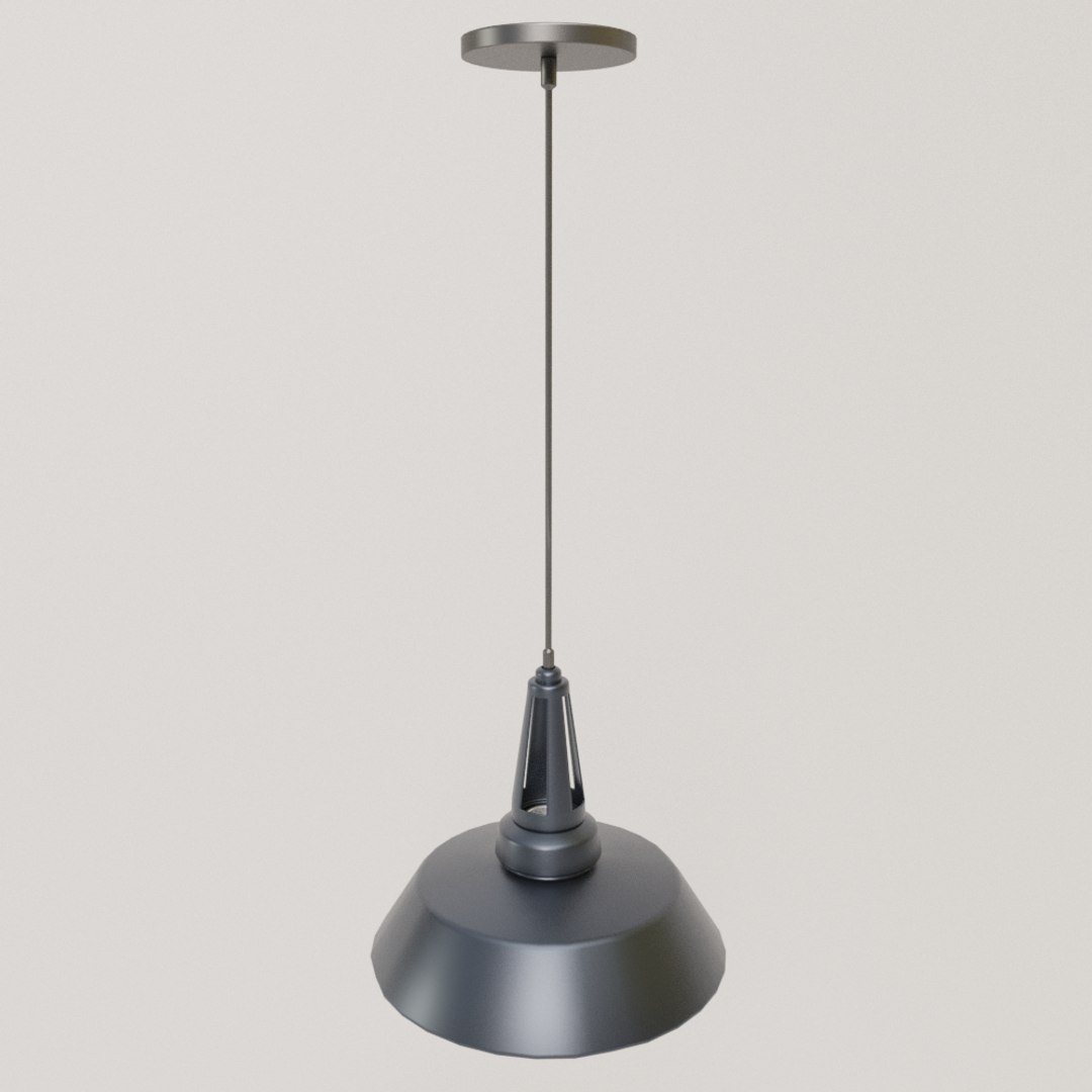 Industrial Pendant Lamp 3D Model TurboSquid 1436442   0003 