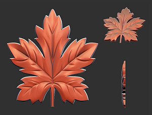 3D maple leaf model