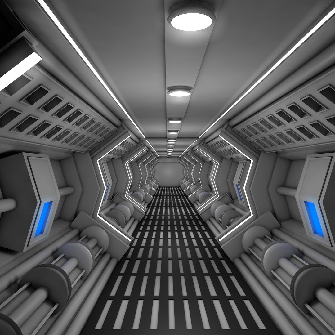 3D Sci Fi Corridor Model - TurboSquid 1440835