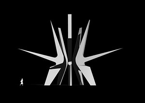 Brutalist Futuristic Soviet Sculpture