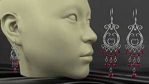 3D model earrings