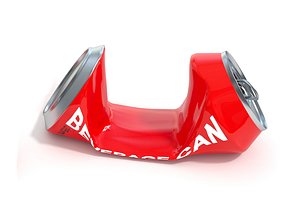 Crushed Beverage Can 3D model