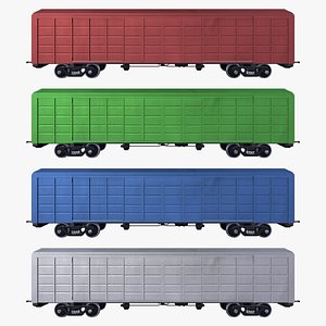 3D Animated game-ready BoxcarV0 model