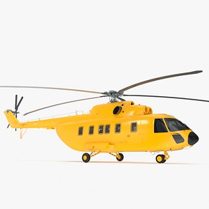 Transport Cargo Helicopter Yellow