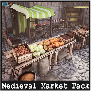 Ultimate Medieval Market  40 Variations 3D model