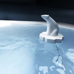 polar bear drain stopper 3D model