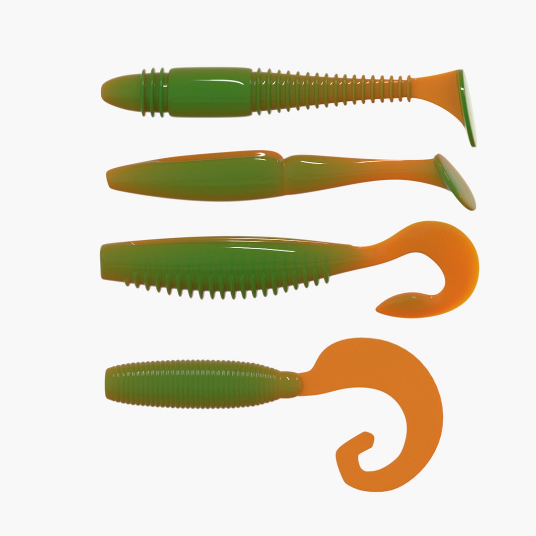 3D soft bait lure collection TurboSquid 1975607