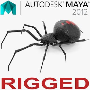 Black Widow Spider Rigged for Maya