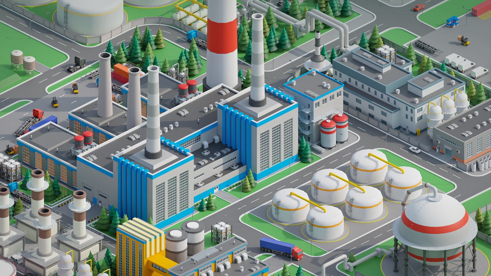 3D Factory 1 Model - TurboSquid 2145678