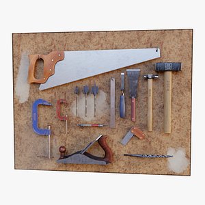 Tool Wall With 18 Game Ready Tools