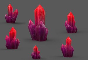 3D crystal low-poly