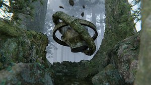 The Enigma Stone Sanctuary scene Made In Blender