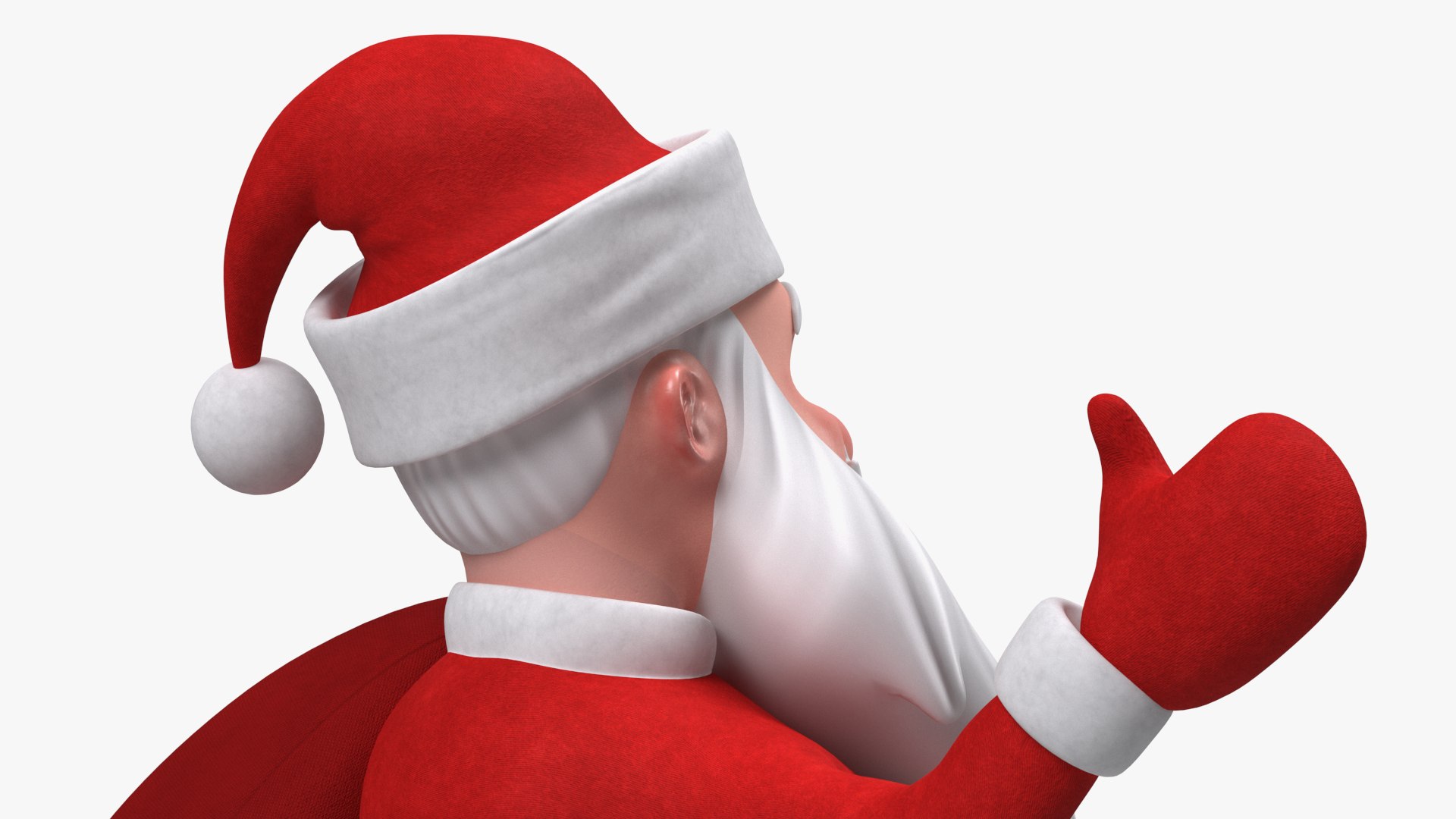 Santa Claus Cartoon Character Waving Pose 3D - TurboSquid 2169643