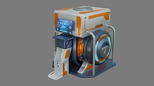 Sci-Fi Computer - Low Poly - Game Ready - PBR