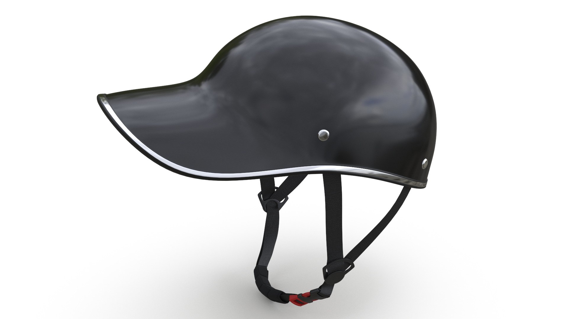 Boné de beisebol capacete de bicicleta preto plástico Modelo 3D