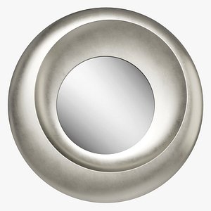 3D model Koala Living silver round mirror Zander