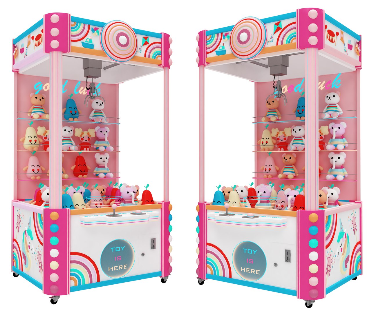 Arcade Game Room Props Package 7 Pieces Game Machines 3D Model ...