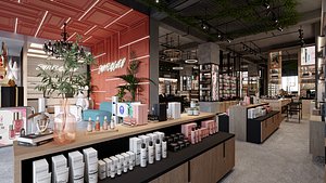 Cosmetic Store Scene Blender - Fbx - Obj