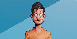 A Toony Eyes Man 3D model