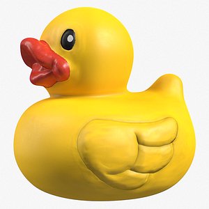 3D model Bath Toy Duck yellow