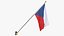 Czech Republic Cloth Flag Wall Mount Animated Loop