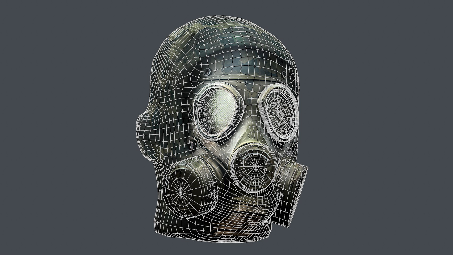 3D Gas Mask Protection Futuristic Isolated Equipment Model - TurboSquid ...