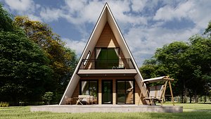 3D 3D A FRAME HOUSE model