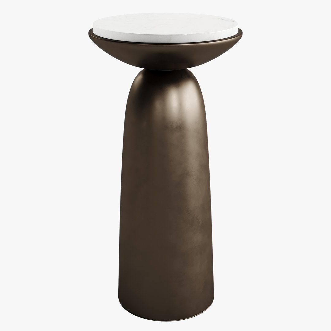 Olina Marble Drink Table 3D Model - TurboSquid 2347033