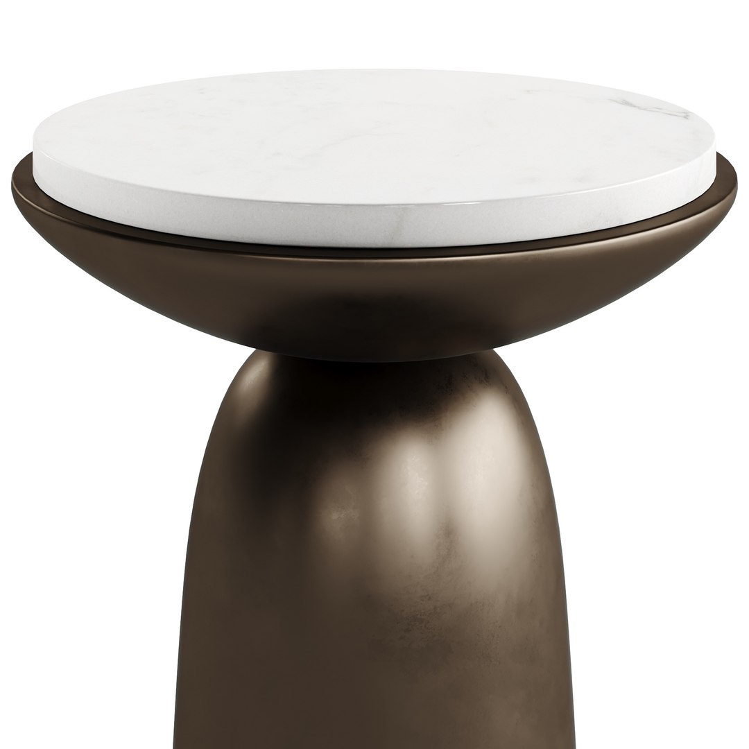 Olina Marble Drink Table 3D Model - TurboSquid 2347033