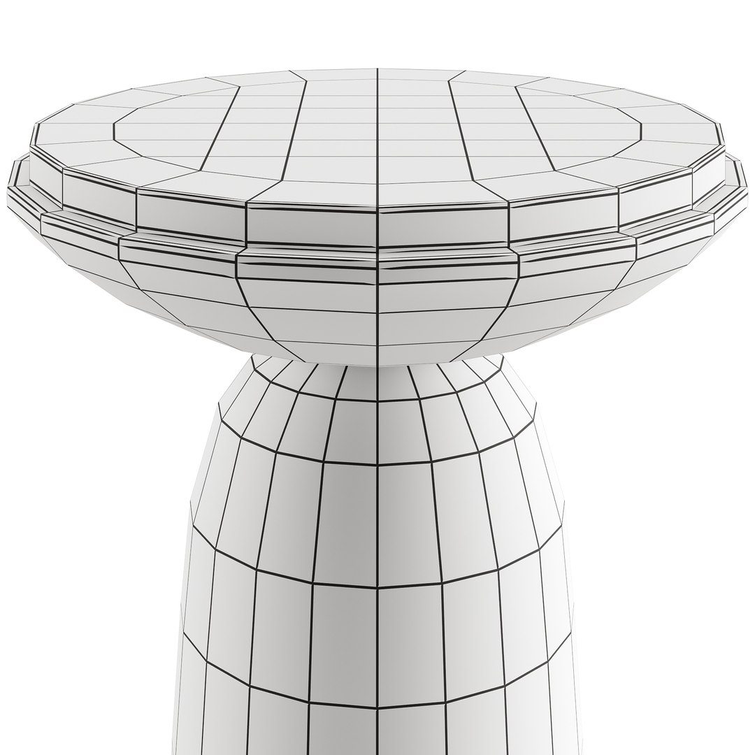 Olina Marble Drink Table 3D Model - TurboSquid 2347033