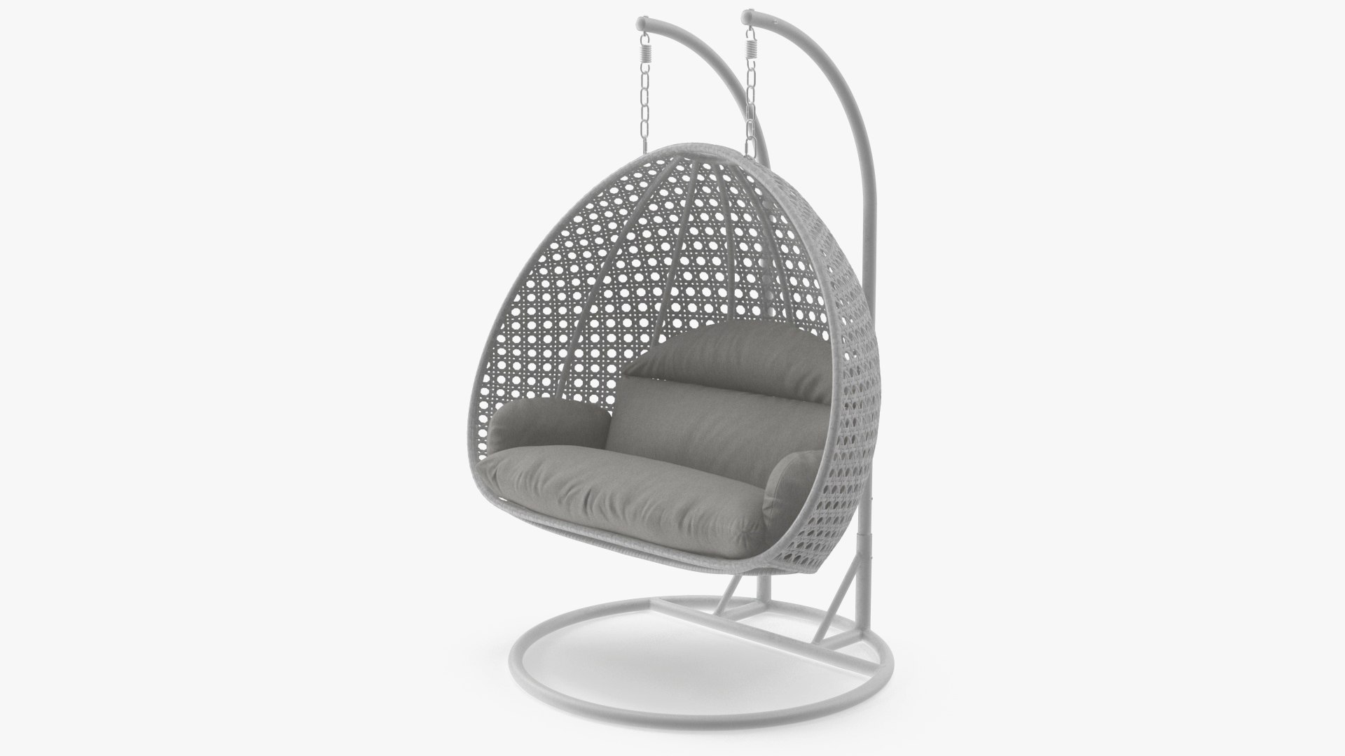 Garden Hanging Egg Chair White 3D model preview
